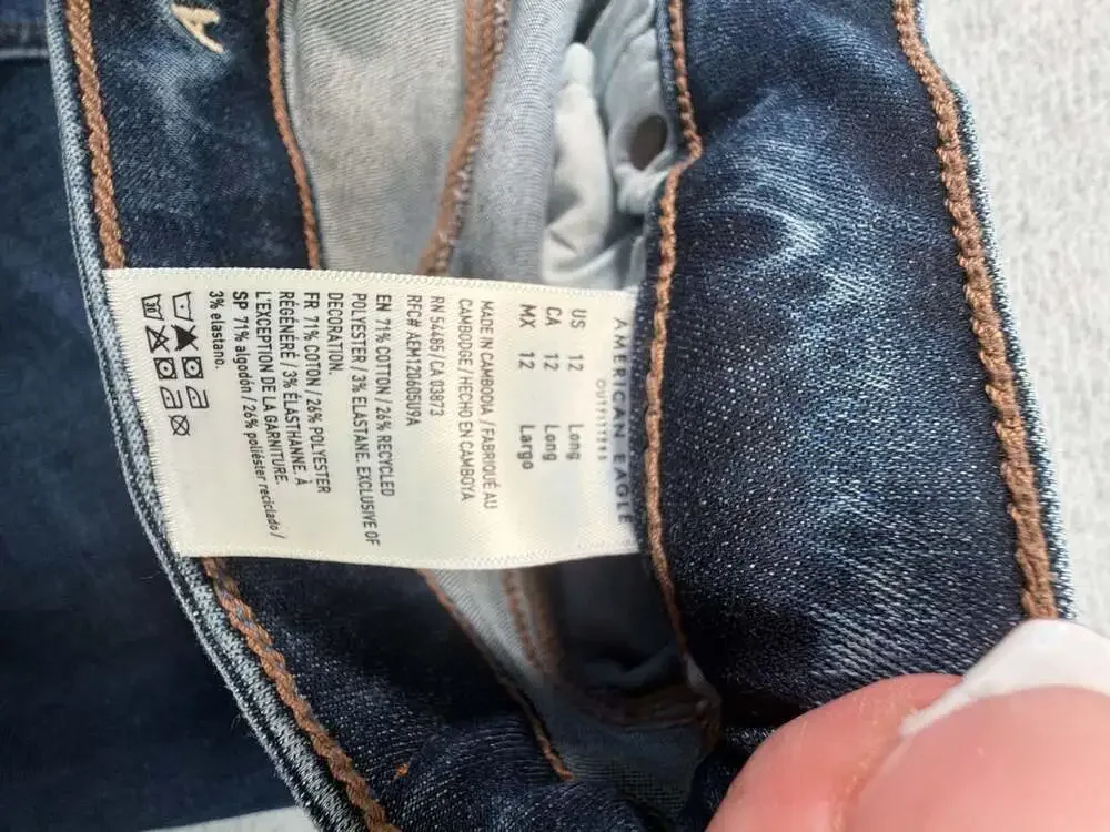 American Eagle Women's Next Level Stretch High-Rise Flare Jeans, Size 12 Long
